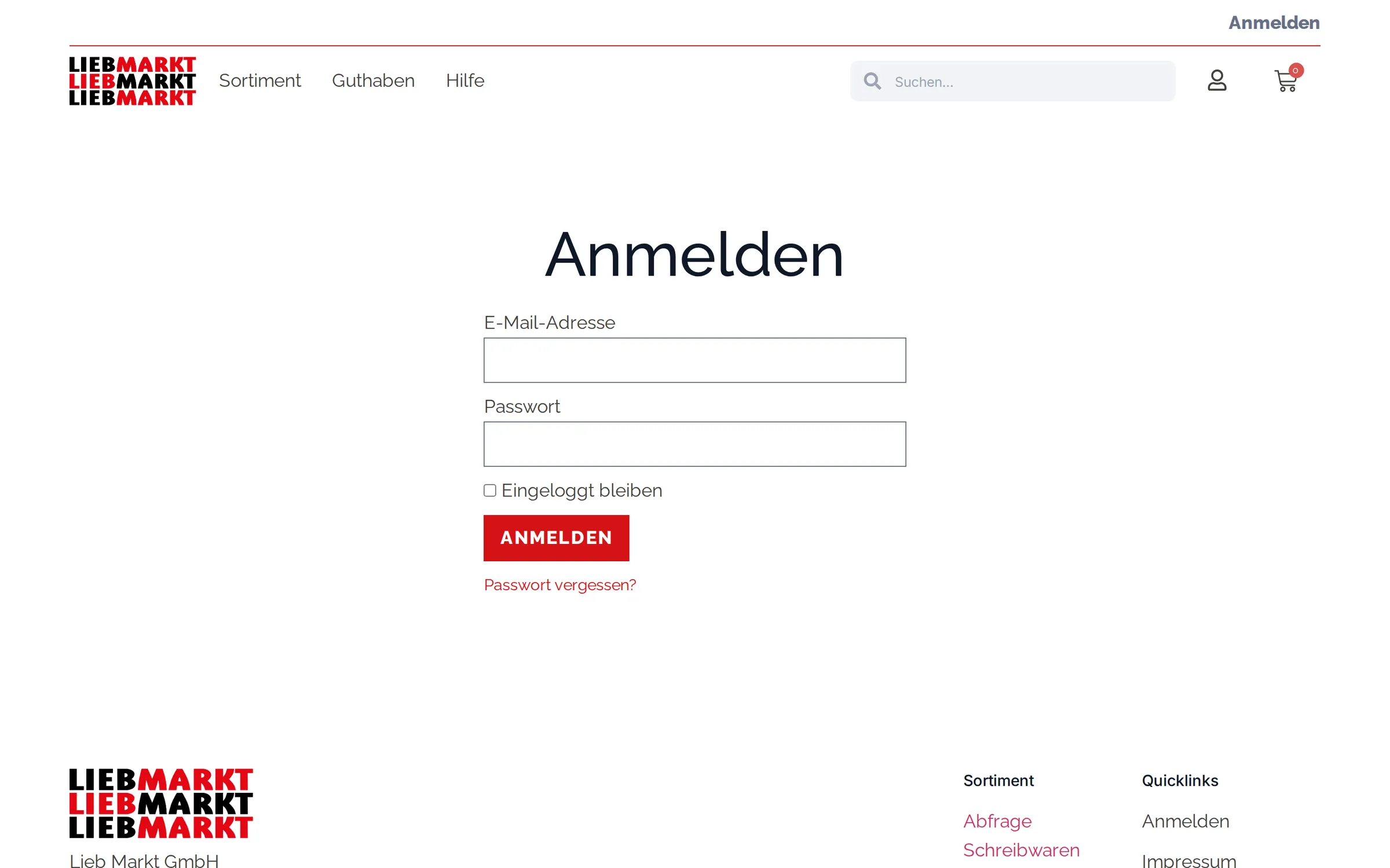 Website Lieb Brandshop